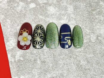 お正月ネイル