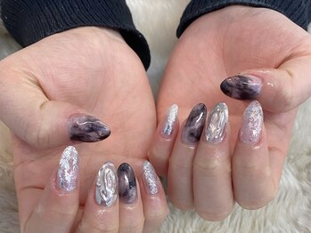 ひまりネイル(ひまりnail)/ミラーニュアンス 個性派