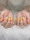 イエローフラワーネイル