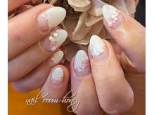 ハニー(honey)/まるフレンチ&ホロフラワー♪