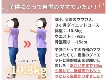 整体院 飛翔/\産後 3ヶ月ダイエットの成果/