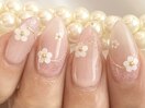 お花単色マグネットネイル