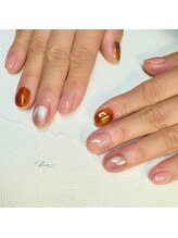 ドットビー(.Bee)/シンプルべっ甲ニュアンスネイル