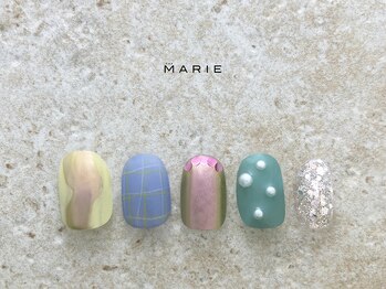 5)8000円 カラフルネイル　0312d