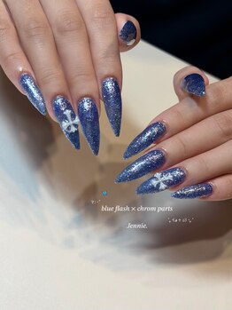 ジェニーミヤザキ(Jennie,miyazaki)/ blue flash nail.