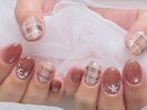 季節のブーケコース定額アート