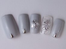 ネイルサロン ドレリッチ 大宮店(drerich)/グレーラメチーク