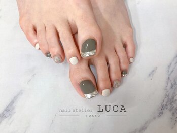 ネイルアトリエルカ(nail atelier LUCA)/W-540 大人ガラスフレンチネイル