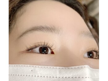 スカイフラワー アイ ネイル(sky flower)/グレー+ダークモカ+グレージュ