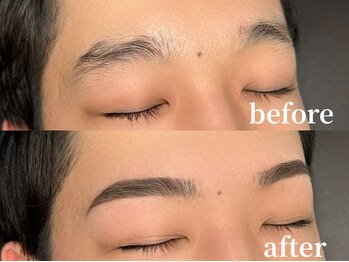 エムズアイブロウ 難波店(M’sアイブロウ)/メンズWAX脱毛★before→After