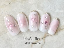イリゼフルール 代官山店(irisee fleur)/チークネイル☆ハートストーン