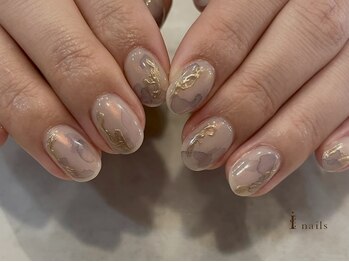 滲みインク綺麗めニュアンス