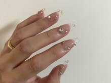 夏ネイル　クリアネイル