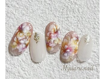ミュアルネイル(Myuaru.nail)/春 フラワーアート♪