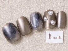 アイネイルズ 三宮店(I nails)/奥行ネイビーインク