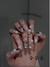 ポミーネイル 池袋店(pomynail)/クロム×バラ
