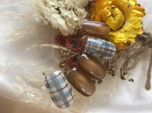 シキナ(shikina)/チェック　ブラウン　ブルー