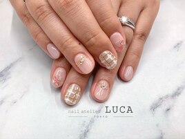 W-541 チェック×リングネイル