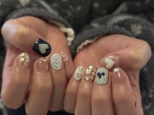 アイネイルズ 吉祥寺店(I nails)/バレンタイン手書きハートネイル