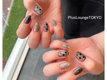 プルースラウンジ トウキョウ(Plus Lounge TOKYO)/シックなシアーブラウンネイル