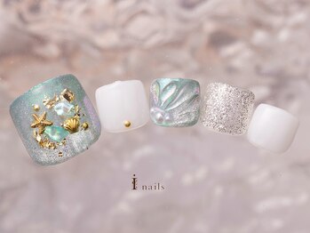 アイネイルズ 町田店(I nails)/きらきらシェルFOOT 10480円