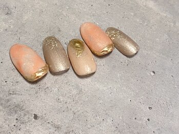 ミンクスタイル 浜松町店/ベージュ アクセサリーネイル