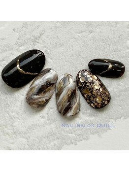 ネイルサロン クイル(QUILL)/1月マーブル(1)