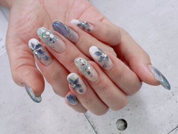 ネイル ビューティーマジック 葛西本店/マグネットフラワーネイル