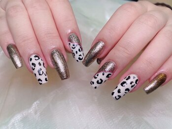 ラッキーネイル(lucky nail)/豹柄ネイル