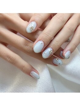 ホワイトネイル 名駅店(WHITE NAIL)/定額ネイル/アイスブルーネイル