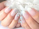 キラキラ☆クリームソーダネイル
