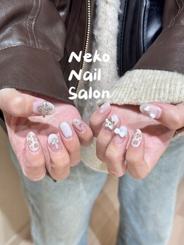 ネコ(Neko)/ワンホン フレンチ ヒョウ柄