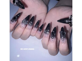 ノーリミットオオサカ 心斎橋(NOLIMIT.OSAKA)/派手/長さだしネイル