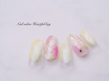 ネイルサロン ハートフルキー(Heartful key)/夏カラーネイル¥8000