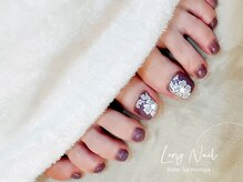 レリーネイル/お花アート☆フット秋ネイル