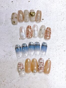 ネイルアンドまつげ リュフェール 五反田(Nail Lufaire)の写真/ネイル/アイメニュー同時施術OK♪[セーブルまつエク¥2750～][オフ込アート2本ワンカラー¥5280]時短で綺麗☆