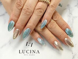 c-329 ブルー×シルバーネイル