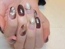 ヴィヴィアン ネイル(Vivian nail)/べっ甲　ニュアンス　ブラウン