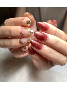 ウィズ ユー(with U produce by Megumi Ohara)/ちぐはぐネイル