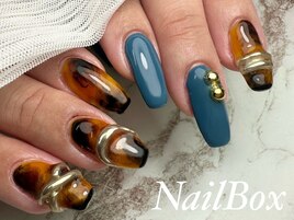 べっ甲×リングネイルデザイン◇