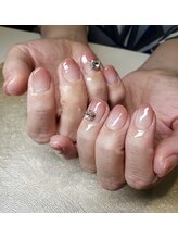 ウープスネイル 盛岡カワトク店(OopsNAIL)/グラデーション／デザイン２本