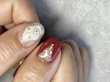 08ネイル(08 nail＆school)/Xmasスノーマン☆アート