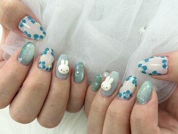 ディーネイル 池袋(D-nail)/【森】ネモフィラ ネイル