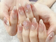 【トレンド★ワンホンネイル】ちゅるんとした透け感のあるネイルで今っぽく♪ソフトジェルオフ込 6,000円！