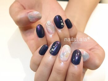 ネイルズ ララ(nails Lala)/クールな大理石ネイル。