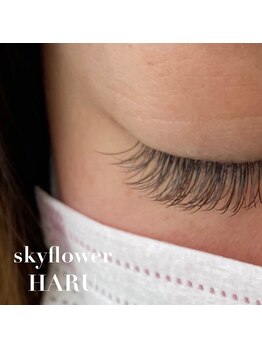 スカイフラワー アイ ネイル(sky flower)/アッシュブルー ダークモカ