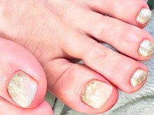 ホワイト(WHITE)/フット親指１本アートコース