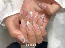 【韓国・ワンホン系】人気No.2★パールビジュー×マグネットフレンチ　[定額/渋谷]