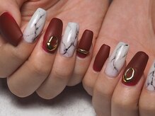 ネイルサロン ビースペース(B space)/アクリルスカルプ＋大理石ネイル