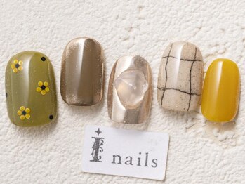アイネイルズ 渋谷店(I nails)/小花うるうるチェック
